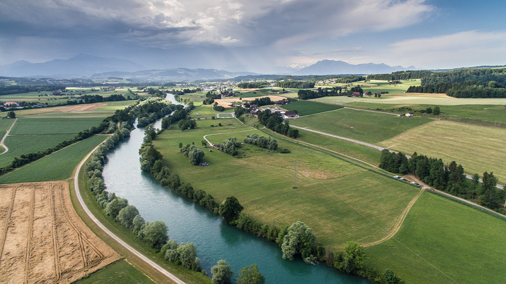 A view on Swiss alpine landscape 