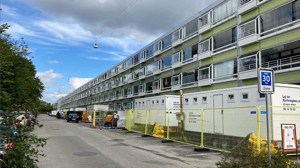  Rymarksvænget in Denmark, renovation of 430 apartments using the Geberit FlowFit system