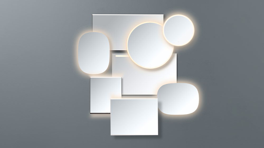 Geberit Option illuminated mirrors are available in numerous sizes and designs