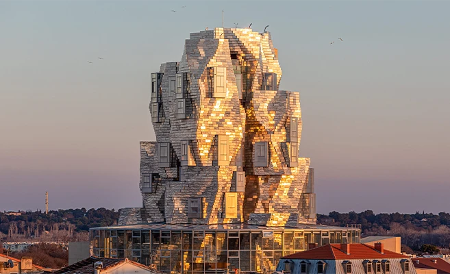 The Frank Gehry-designed tower of the Luma cultural centre in Arles, France, a striking landmark