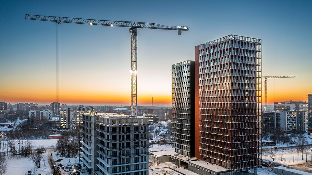 This high-rise building marks the first time Geberit SuperTube technology is being used in Vilnius