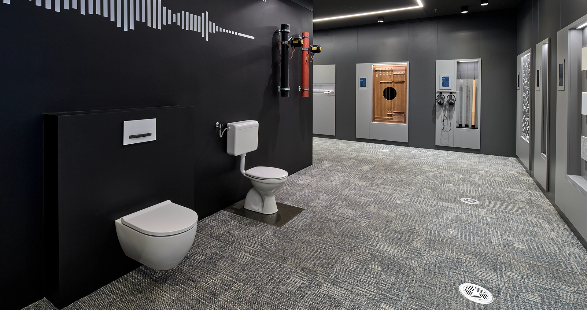 There’s plenty to hear in the Slovenian town of Ruše. This is where planners, architects and sanitary specialists experience Geberit’s acoustic expertise.