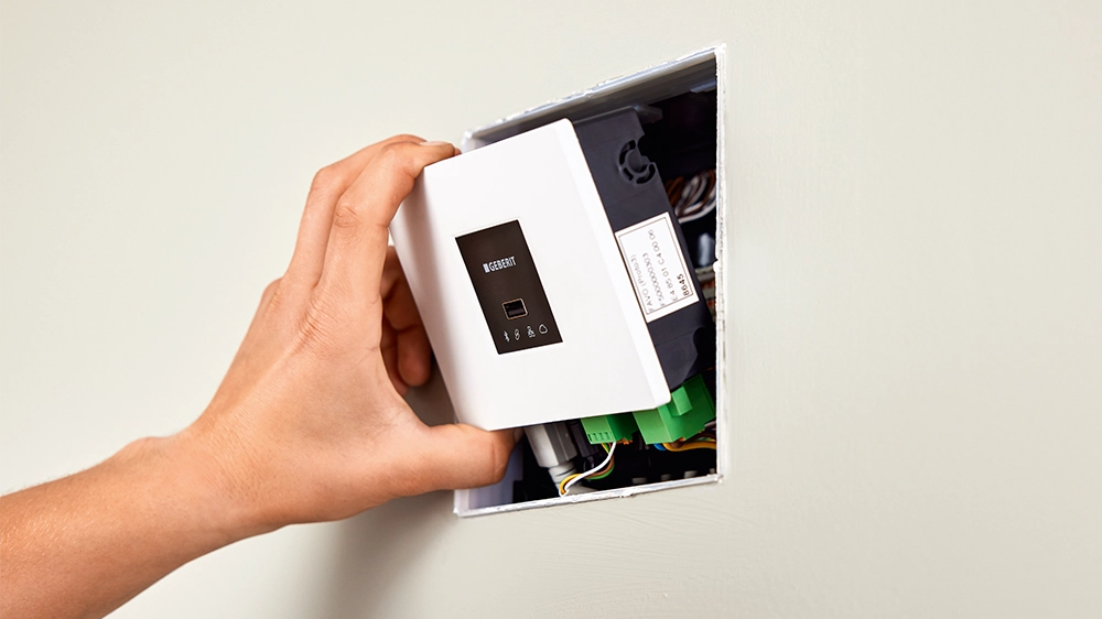 The Geberit Gateway is used to connect the Geberit Connect end devices to a higher-level system, such as building automation.