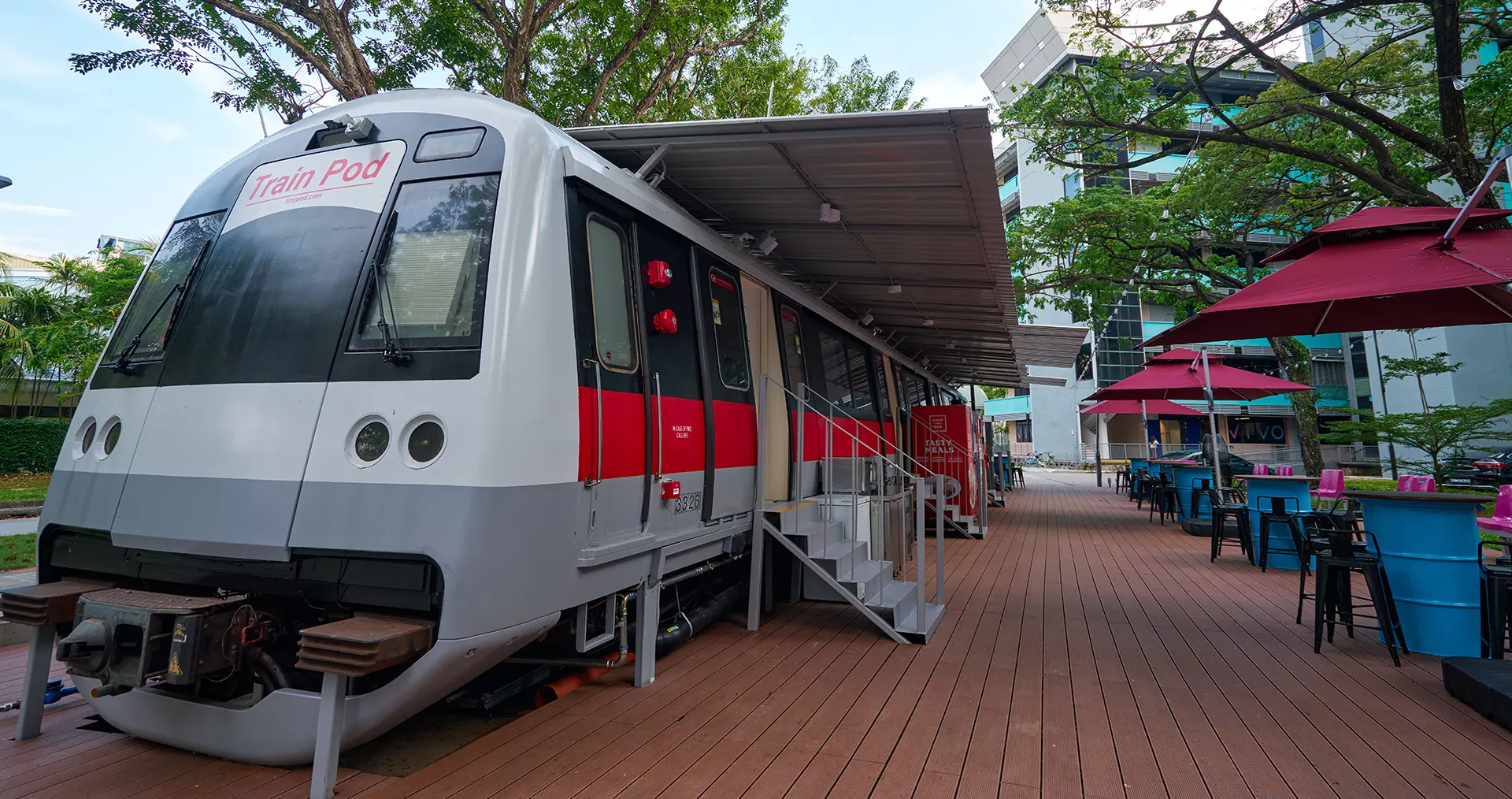 A hotel created from a converted underground carriage. (Photo)