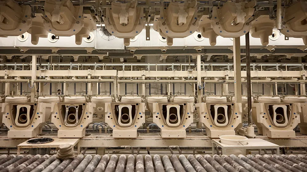 The manufacturing assembly line in Haldensleben, Germany. (Photo)