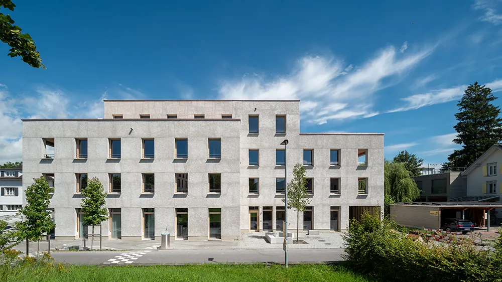 The multifamily house Openly Valley in Widnau, Switzerland, is the largest hemp house in Europe. (Photo)