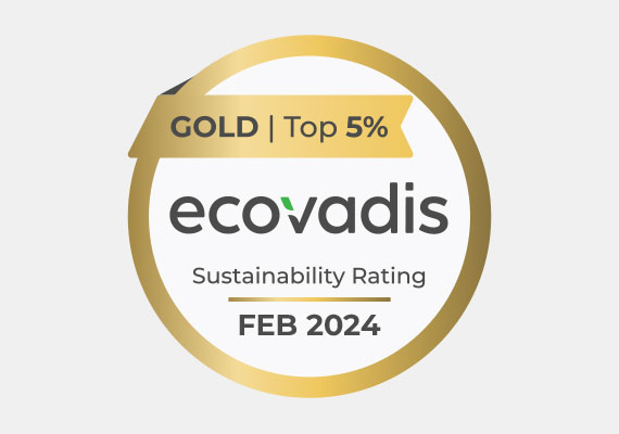 EcoVadis-Nachhaltigkeitsbewertungslabel mit der Auszeichnung 