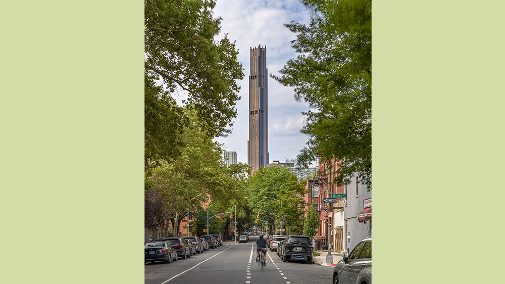 Mit 325 Metern ist der Brooklyn Tower eines der höchsten Gebäude von New York City.