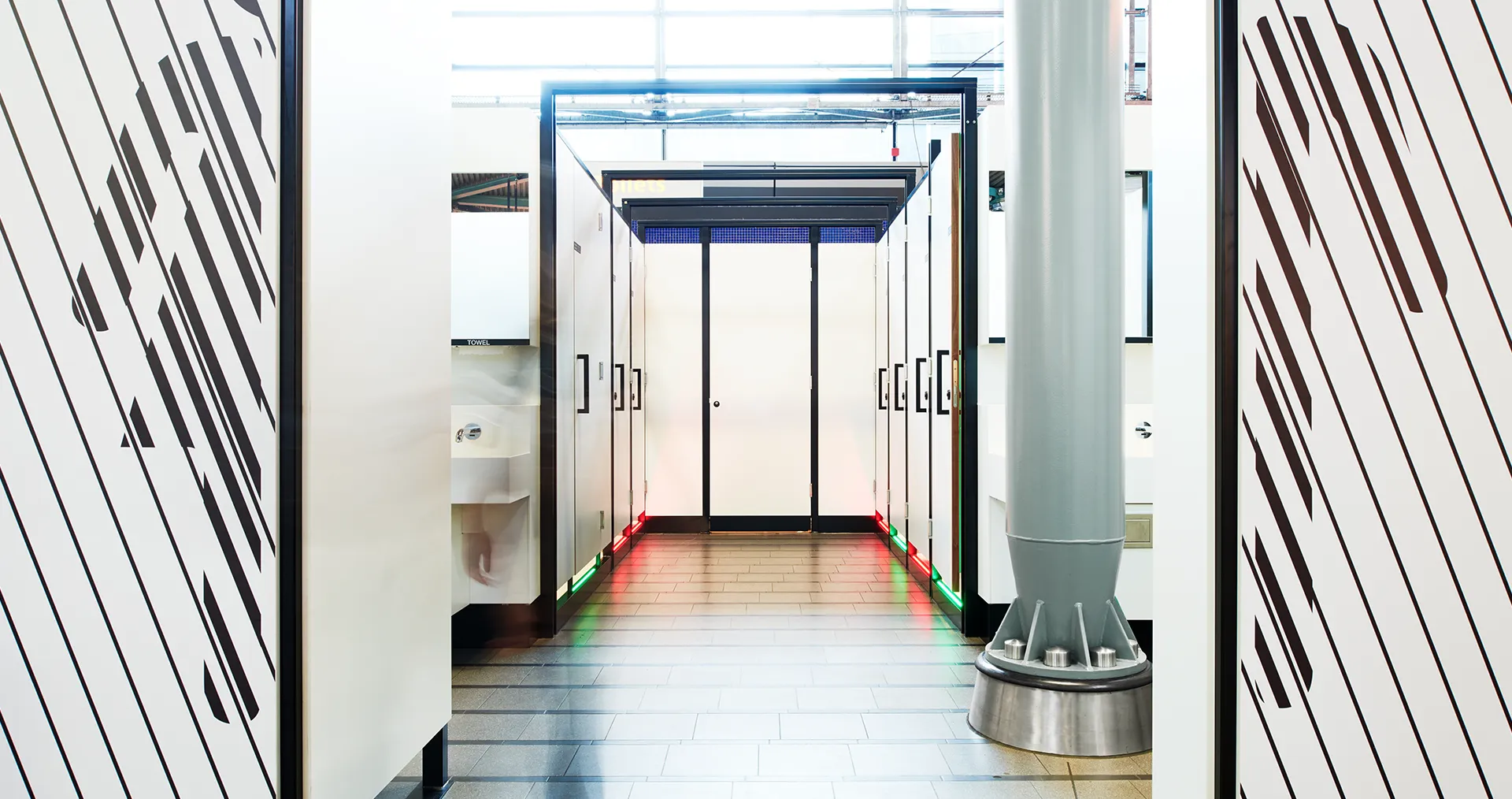 Temporäre Toilettenanlagen in modularer Bauweise: Plugaloo überbrückt sanitäre Engpässe an Flughäfen. (Foto)