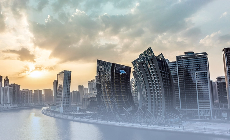 Der Da Vinci Tower in Dubai (VAE) erinnert an eine geöffnete Auster. (Foto)