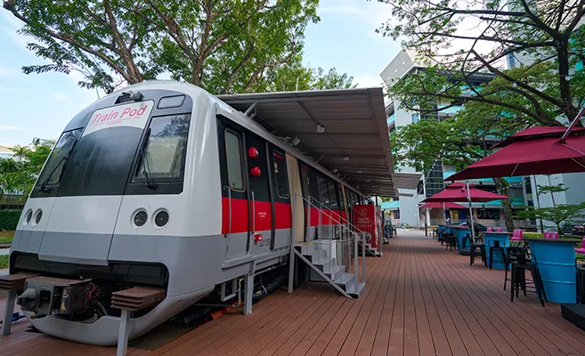 Ein Hotel, das aus einem umgebauten U-Bahn-Waggon entstanden ist. (Foto)